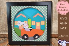 Easter Svg Shadow Box 3D Layered Easter Bunny Carrot Car Svg Product Image 1