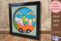 Easter Svg Shadow Box 3D Layered Easter Bunny Carrot Car Svg Product Image 2