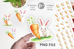 Bunny Carrot Sticker Product Image 1