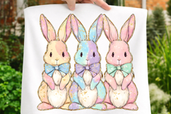 Bunny Coquette Bow PNG, Brushstroke bunny easter PNG Product Image 1