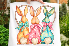 Bunny Coquette Bow PNG, Brushstroke bunny easter PNG Product Image 1