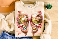 Easter Coquette Bow PNG, Easter Bunny PNG, Happy Easter PNG Product Image 3