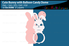 Cute bunny with balloon candy dome holder Product Image 2
