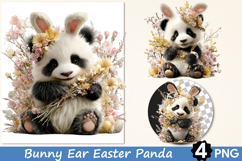 Bunny Ear Easter Panda Clipart Product Image 1