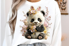 Bunny Ear Easter Panda Clipart Product Image 2