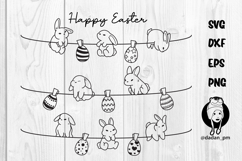 Happy easter, bunny hand drawn svg Product Image 1