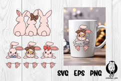 Happy easter, bunny sublimation svg Product Image 1