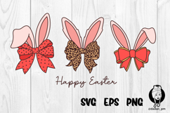 Happy easter, bunny sublimation svg Product Image 1