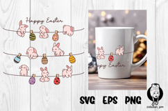 Happy easter, bunny sublimation svg Product Image 1