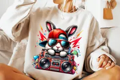 Easter Bunny Hip Hop PNG, Easter Coquette PNG, Happy Easter Product Image 1