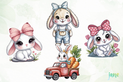 Bunny Easter PNG Sublimation Product Image 1
