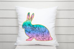 Easter bunny flower sublimation design Product Image 2