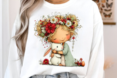 Bunny Friend Easter Girl Clipart Product Image 2