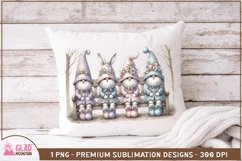 Easter Bunny Gnomes floral png, Easter Gnome bunny pngs Product Image 3