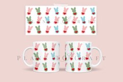 bunny hearts coffee glass wrap svg glass mug svg presized for 11oz and 15oz glass ready to cut and sublimation files