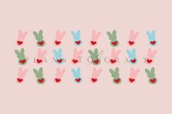 bunny hearts coffee glass wrap svg glass mug svg presized for 11oz and 15oz glass ready to cut and sublimation files