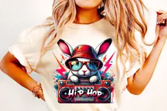 Easter Bunny Hip Hop PNG, Easter Coquette PNG, Happy Easter Product Image 1