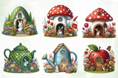 Bunny House Sublimation Clipart Product Image 4