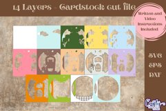 Easter Svg Shadow Box 3D Layered Easter Bunny House Cut File Product Image 3