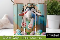 Bunny in Hole Easter Tumbler Wrap Skinny Tumbler Sublimation