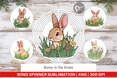 Wind Spinner Grass Bunny Product Image 1