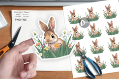 Grass Bunny Sticker Product Image 1
