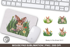 Mouse Pad Grass Bunny Product Image 1
