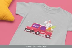 Bunny in Truck for Sublimation Product Image 1