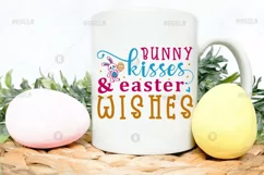 Bunny kisses & easter wishes SVG, Easter SVG Design Product Image 2