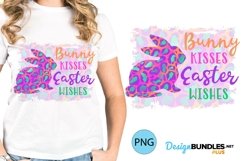 Bunny Kisses Easter Wishes Easter Sublimation Tshirt