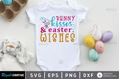 Bunny kisses & easter wishes SVG, Easter SVG Design Product Image 1