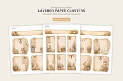 Bunny Rabbit Layered Paper Clusters Printable Junk Journal Product Image 1
