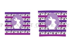 bunny leopard stripe skinny tumbler sublimation design for 20oz and 30oz skinny tumbler sublimation wrap