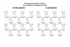 bunny love valentine skinny tumbler sublimation wrap with high resolution and transparant background are for 20oz and 30oz skinny tumbler