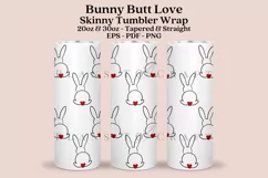 bunny love valentine skinny tumbler sublimation wrap with high resolution and transparant background are for 20oz and 30oz skinny tumbler