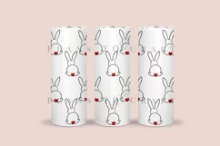 bunny love valentine skinny tumbler sublimation wrap with high resolution and transparant background are for 20oz and 30oz skinny tumbler