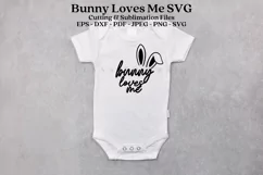 Bunny Loves Me Easter bunny png svg vectors with transparent background high resolution for cricut silhouette and sublimation machine