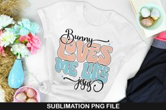 Bunny Loves Me Like Jesus - Easter Sublimation PNG Product Image 1