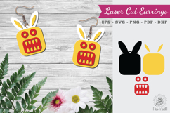 Bunny Monster Laser Cut Earrings Product Image 1