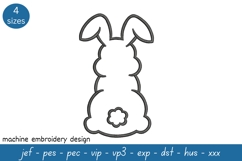Bunny Outline Embroidery Design 1 - Simple Embroidery Product Image 1