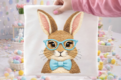 Bunny Patchwork Easter PNG, Faux Yarn Easter PNG, Bunny PNG Product Image 2