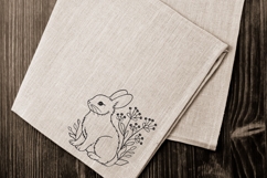 Bunny Embroidery Design: Wildlife Sketch Pattern Product Image 4