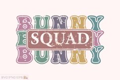 Retro Bunny Squad Easter Day SVG T-shirt Design, Easter Day Product Image 1