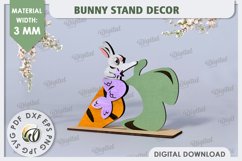 Wooden Easter Bunnies Laser Cut Bundle. Bunnies Stand Decor Product Image 9