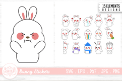 Cute and Funny Bunny Clipart Bundle Product Image 1