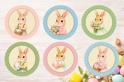 Easter Cupcake Topper Printable, Bunny Cupcake Topper Product Image 3