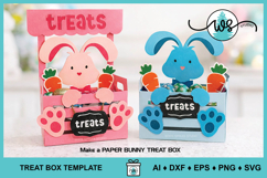 Bunny Treat Box SVG Template | Easter Candy Box Product Image 1