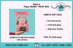 Bunny Treat Box SVG Template | Easter Candy Box Product Image 6