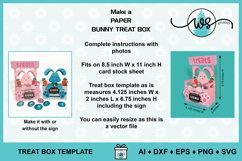 Bunny Treat Box SVG Template | Easter Candy Box Product Image 3