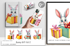 Digital Paper Bunny Gift Product Image 1